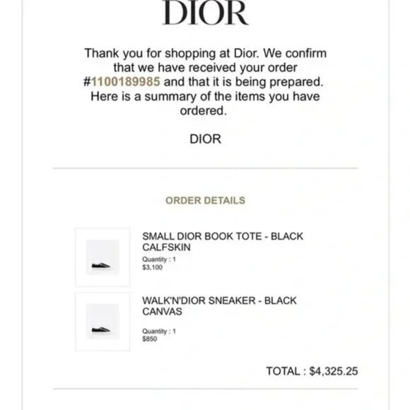 DIOR WALK'N'DIOR SNEAKERS BLACK COTTON CANVAS - Picture 7 of 7
